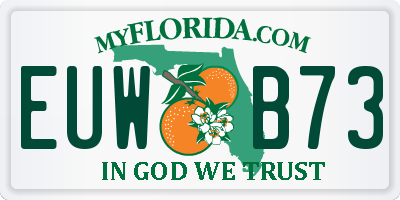 FL license plate EUWB73