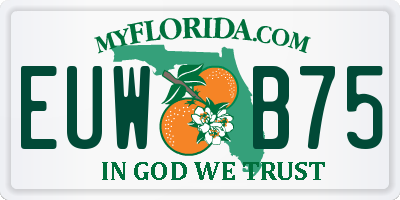 FL license plate EUWB75