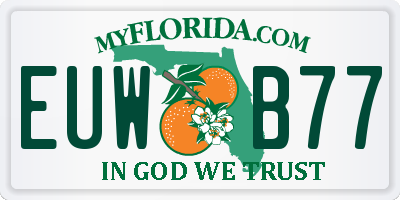 FL license plate EUWB77
