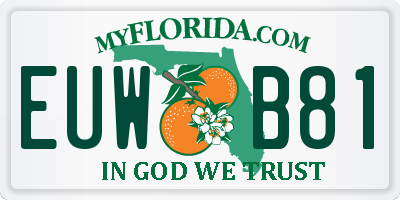 FL license plate EUWB81
