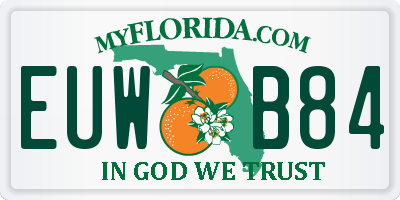 FL license plate EUWB84