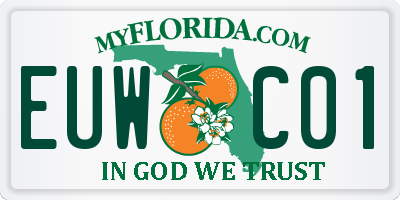 FL license plate EUWC01