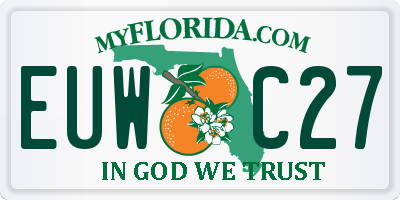FL license plate EUWC27