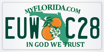 FL license plate EUWC28