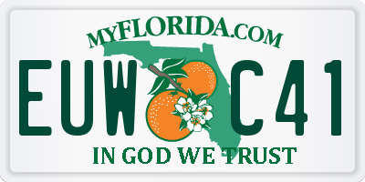 FL license plate EUWC41