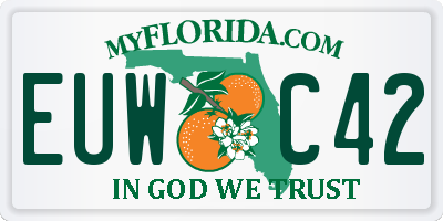 FL license plate EUWC42