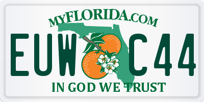FL license plate EUWC44