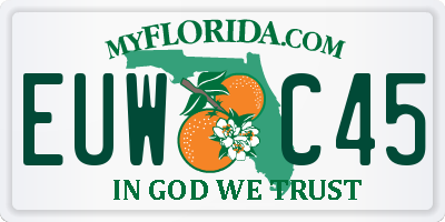 FL license plate EUWC45