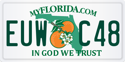 FL license plate EUWC48