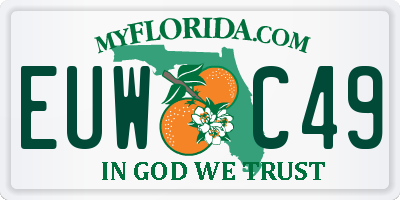 FL license plate EUWC49