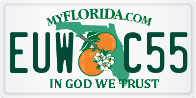 FL license plate EUWC55