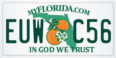 FL license plate EUWC56