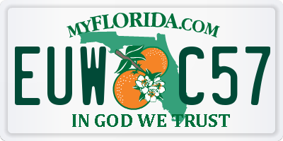 FL license plate EUWC57
