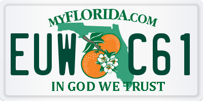 FL license plate EUWC61