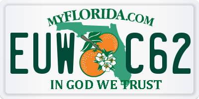 FL license plate EUWC62