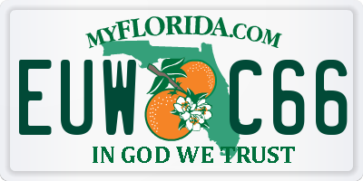 FL license plate EUWC66
