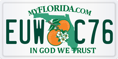 FL license plate EUWC76