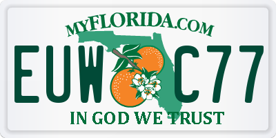 FL license plate EUWC77