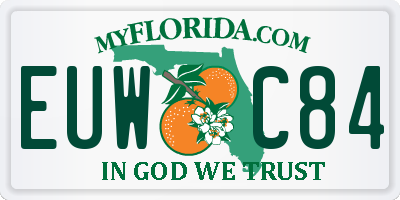 FL license plate EUWC84