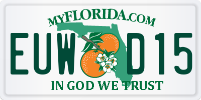 FL license plate EUWD15