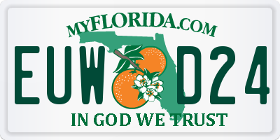 FL license plate EUWD24