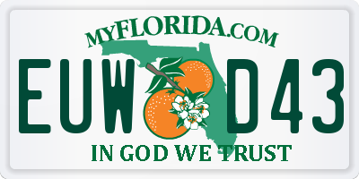 FL license plate EUWD43