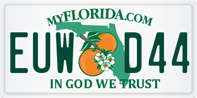FL license plate EUWD44