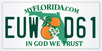 FL license plate EUWD61