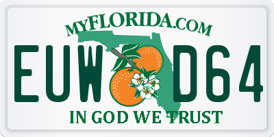 FL license plate EUWD64
