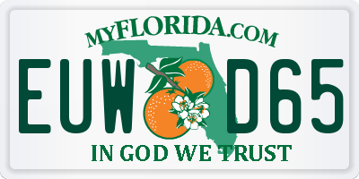 FL license plate EUWD65