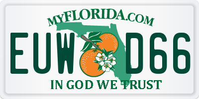 FL license plate EUWD66