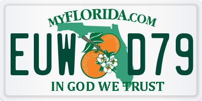 FL license plate EUWD79