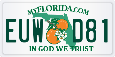 FL license plate EUWD81