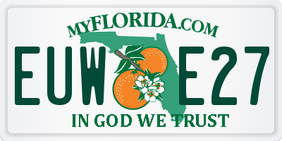 FL license plate EUWE27