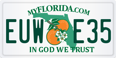FL license plate EUWE35