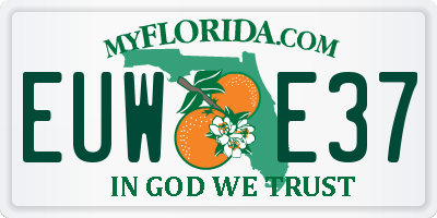 FL license plate EUWE37