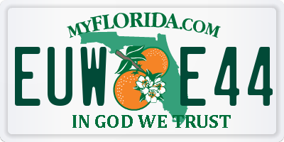 FL license plate EUWE44
