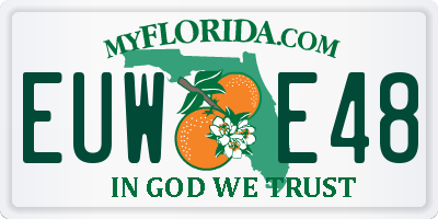 FL license plate EUWE48