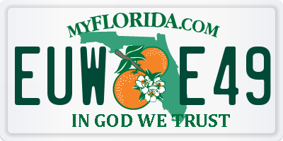 FL license plate EUWE49
