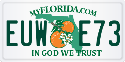 FL license plate EUWE73
