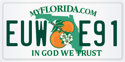 FL license plate EUWE91