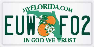 FL license plate EUWF02
