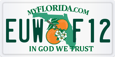 FL license plate EUWF12