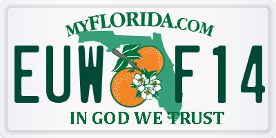 FL license plate EUWF14