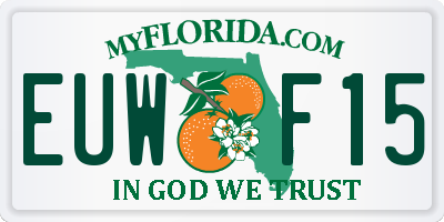 FL license plate EUWF15