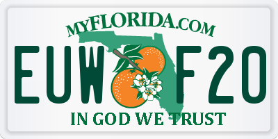 FL license plate EUWF20