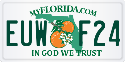 FL license plate EUWF24