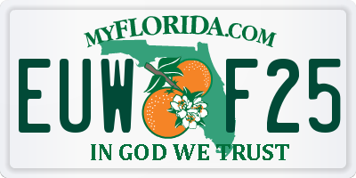 FL license plate EUWF25