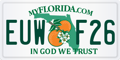 FL license plate EUWF26
