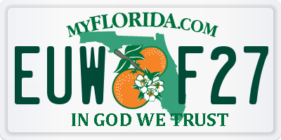 FL license plate EUWF27